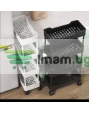 Етажерка стелаж 4 нива с колела метални пръчки